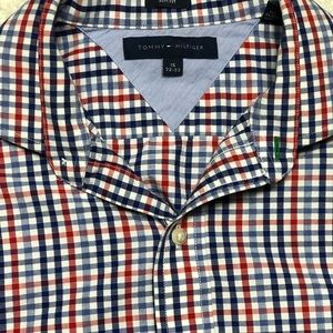Two Tommy Hilfiger Button Up long Sleeve Shirts